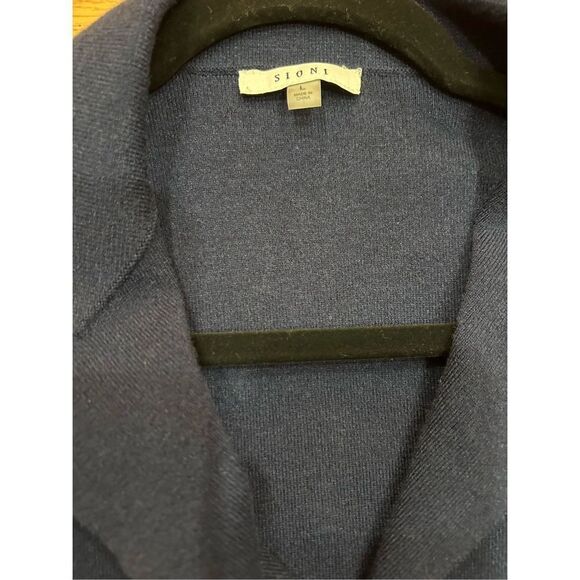 Sioni Women’s Size Large Classic Elegant Open Front Knit Blazer with Pouch Pocke - Picture 3 of 6